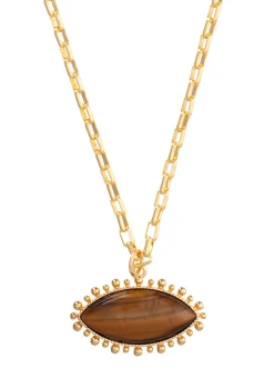 Tiger Eye Pendant Necklace