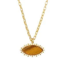 Tiger Eye Pendant Necklace