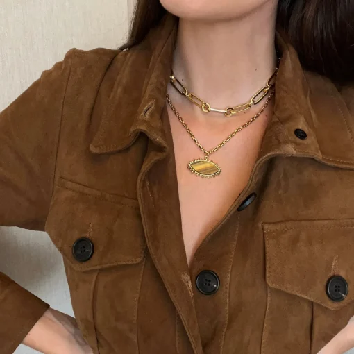 Tiger Eye Pendant Necklace