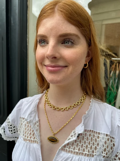 Tiger Eye Pendant Necklace