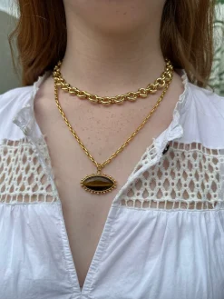 Tiger Eye Pendant Necklace