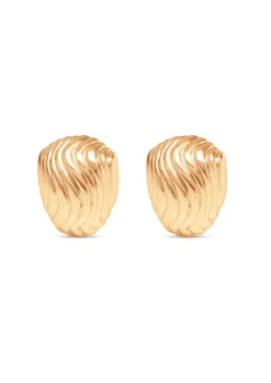 Vintage Stud Earrings- Gold