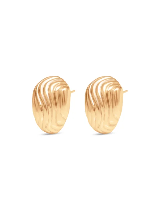 Vintage Stud Earrings- Gold