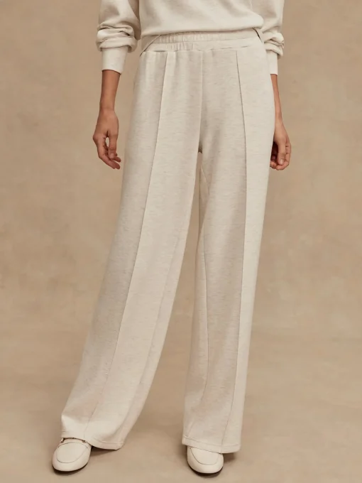 Wide Leg Pant 30 Ivory Marl