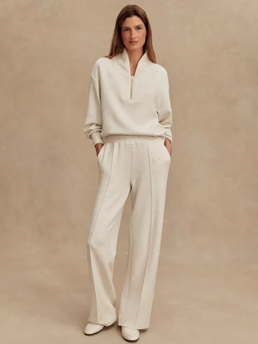 Wide Leg Pant 30 Ivory Marl