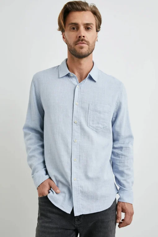 Wyatt Shirt Blue Melange